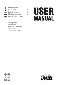 Manual Zanussi ZRB636W Frigorífico combinado