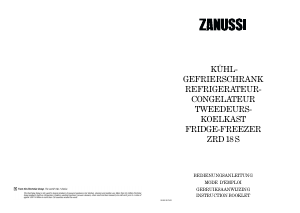 Manual Zanussi ZRD18S Fridge-Freezer
