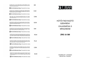 Manuál Zanussi ZRD33SM Lednice s mrazákem