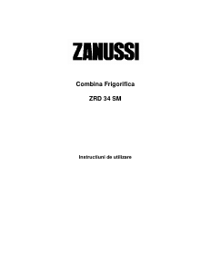 Manual Zanussi ZRD34SM Combina frigorifica