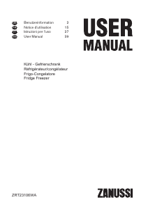 Manual Zanussi ZRT23106WA Fridge-Freezer