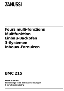 Bedienungsanleitung Zanussi BMC215I Backofen
