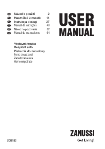 Manual Zanussi ZOB182NC Forno