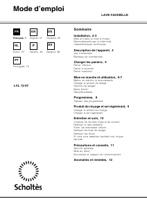 Handleiding Scholtès LVL 12-67 Vaatwasser