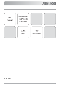 Mode d’emploi Zanussi ZOB461X Four