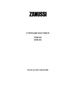 Manual Zanussi ZOB641X Cuptor