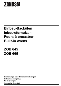 Bedienungsanleitung Zanussi ZOB645W Backofen