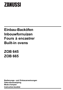 Bedienungsanleitung Zanussi ZOB645X Backofen