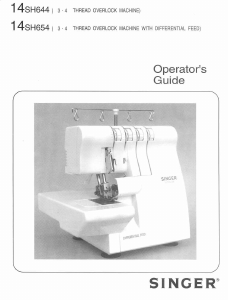 Manual Singer 14SH654 Sewing Machine