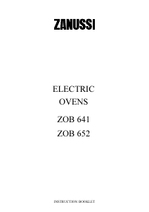 Manual Zanussi ZOB652N Oven