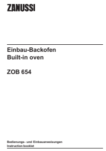 Bedienungsanleitung Zanussi ZOB654W Backofen