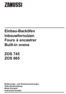 Bedienungsanleitung Zanussi ZOS745QX Backofen