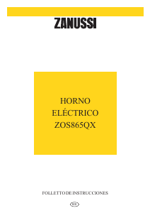 Manual de uso Zanussi ZOS865QX Horno