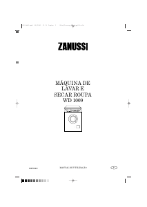 Manual Zanussi WD1009 Máquina de lavar e secar roupa