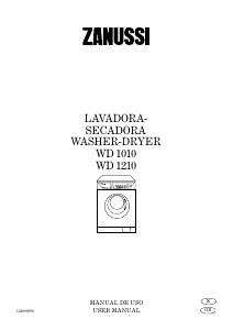 Manual de uso Zanussi WD1010 Lavasecadora