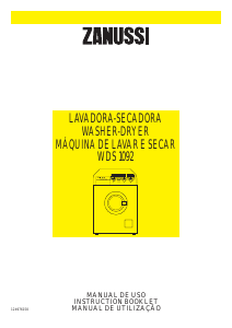 Manual Zanussi WDS1092 Máquina de lavar e secar roupa
