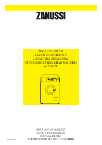 Mode d’emploi Zanussi WDS872C Lave-linge séchant