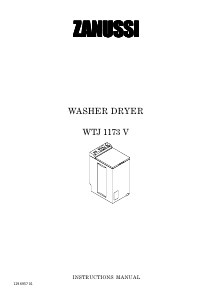 Manual Zanussi WTJ1173V Washer-Dryer