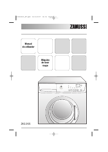 Manual Zanussi ZKG2105 Máquina de lavar e secar roupa