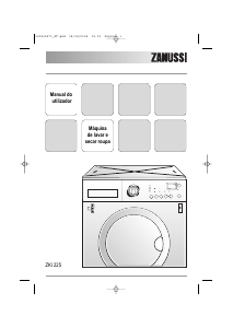 Manual Zanussi ZKI225 Máquina de lavar e secar roupa