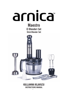 Kullanım kılavuzu Arnica GH21600 Maestro El blenderi