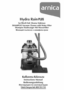 Kullanım kılavuzu Arnica ET12110 Hydra Rain Plus Elektrikli süpürge