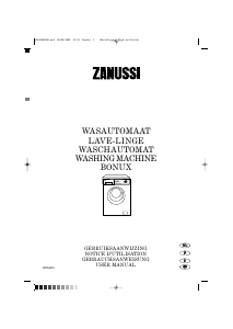 Manual Zanussi BONUX Washing Machine