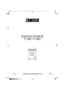 Bedienungsanleitung Zanussi F 1205 Waschmaschine