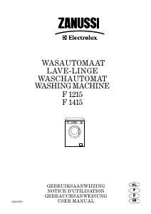 Manual Zanussi F 1215 Washing Machine