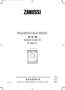 Handleiding Zanussi F 655 G Wasmachine