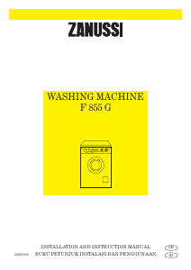 Manual Zanussi F 855 G Washing Machine