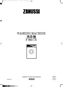 Manual Zanussi F 906 CN Washing Machine