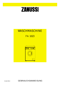 Bedienungsanleitung Zanussi FA 1023 Waschmaschine