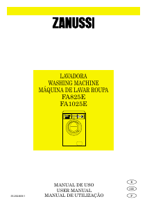 Manual Zanussi FA 1025E Máquina de lavar roupa