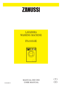Manual de uso Zanussi FA 1055 E Lavadora