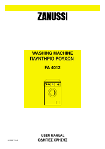 Manual Zanussi FA 4012 Washing Machine