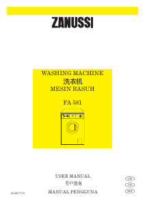 Handleiding Zanussi FA 581 Wasmachine