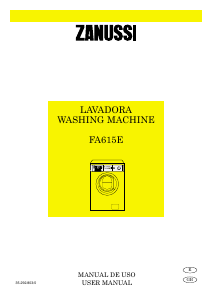 Manual de uso Zanussi FA 615 E Lavadora