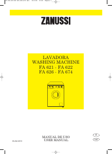 Manual de uso Zanussi FA 622 Lavadora