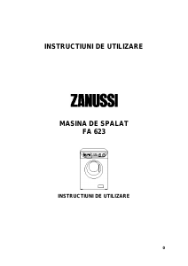 Manual Zanussi FA 623 Mașină de spălat