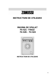 Manual Zanussi FA 624 VARIO Mașină de spălat