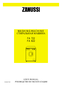 Manual Zanussi FA 822 Washing Machine