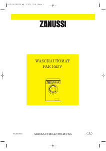 Bedienungsanleitung Zanussi FAE 1025 V Waschmaschine