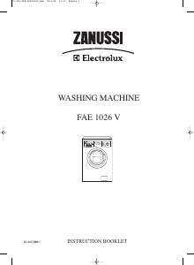 Handleiding Zanussi FAE 1026 V Wasmachine