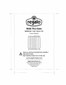 Manual Regalo 1160 Walk Thru Baby Gate