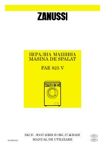 Manual Zanussi FAE 825V Mașină de spălat