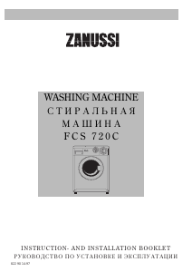 Handleiding Zanussi FCS 720 C Wasmachine