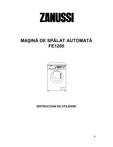 Manual Zanussi FE 1205 Mașină de spălat