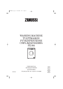 Manual Zanussi FE 804 Washing Machine