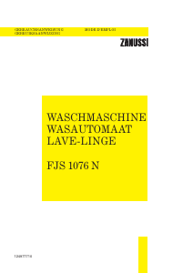 Handleiding Zanussi FJS 1076 N Wasmachine
